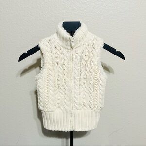 Savannah Cream Cable Knit Sweater Vest
